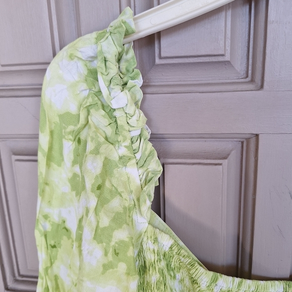 Faithful The Brand Dress Sz6 Puff Sleeve/Back Smocking Bra Form Sweetheart Front - Picture 13 of 14